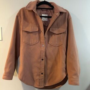 Abercrombie & Fitch Women’s Washed Rose Button-Front Shacket Jacket size medium